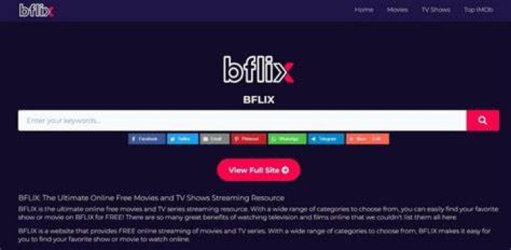 Stream Movies And TV Shows With Bflix.io
